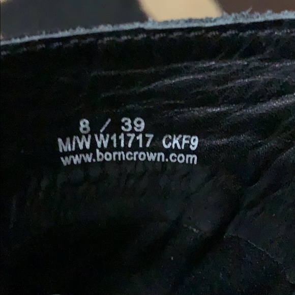 Born Crown black suede leather w/animal print clog - Picture 12 of 12